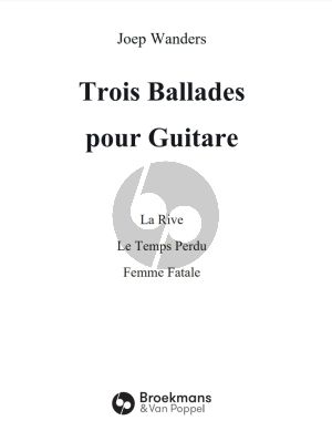 Wanders 3 Ballades pour Guitare