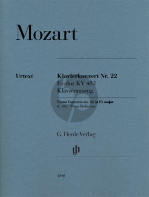 Mozart Konzert No. 22 Es-dur KV 482 Klavier und Orchester (Klavierauszug) (Cliff Eisen)