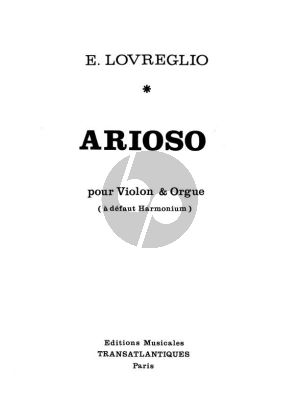 Lovreglio Ariosa Violin and Organ