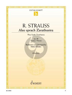 Strauss Also sprach Zarathustra Op. 30 Klavier (Thema) (arr. Robert Schaefer)