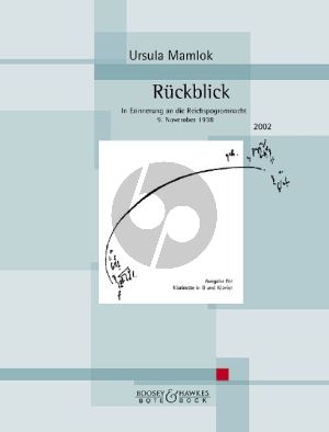 Mamlok Rückblick Klarinette (Bb) und Klavier (In Erinnerung an die Reichspogromnacht 9. November 1938)