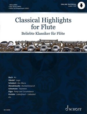 Classical Highlights for Flute and Piano (Book with Online Material) (Online Material Includes: Playalong (MP3) and Piano Accompaniment (DPF)) (Intermediate - Edited by Kate Mitchell)