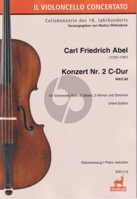 Abel Konzert No. 2 C-Dur WKO 60 Violoncello und Orchester - Partitur (Markus Möllenbeck)