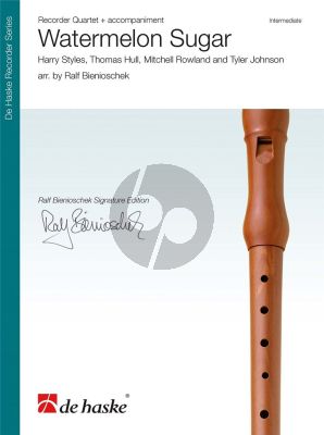 Styles Watermelon Sugar for Recorder Quartet (SATB) (arr. Ralf Bienioschek)