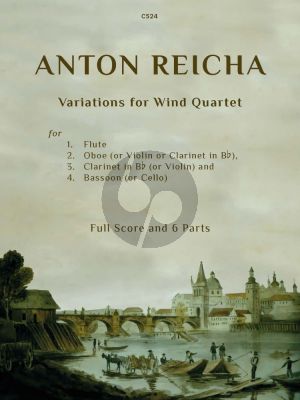 Reicha Variations for Flute, Oboe or Violin or Clarinet in Bb, Clarinet in Bb and Bassoon or Violoncello Score and Parts (Edited by Chris and Frances Nex)