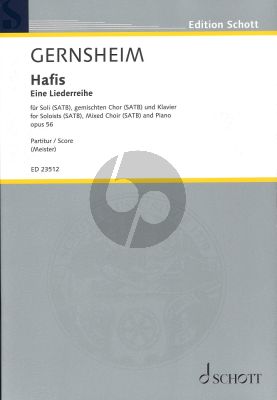 Gernsheim Hafis Op.56 fur Solostimmen (SATB) und Chor (SATB) mit klavier Score (Eine Lieder-Reihe)