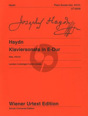 Haydn Klaviersonate in E-Dur Hob. XVI:31 (Landon/Leisinger/Levin/Jonas)