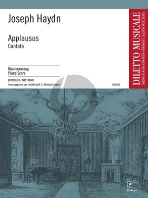 Haydn Applausus Cantata Hob. XXIVa:6 Solovoices, Choir and Orchestra Vocal Score (Edited by H.C. Robbins Landon)