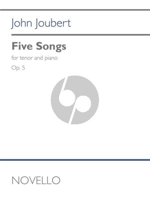 Joubert 5 Songs Op. 5 Tenor and Piano