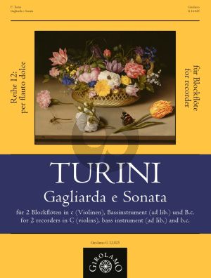 Turini Gagliarda e Sonata a Tre – Secondo Tuono for 2 Violins (Recorders in c), Bass Instr. (ad lib.) and Bc (Score/Parts) (edited by Franz Müller-Busch)