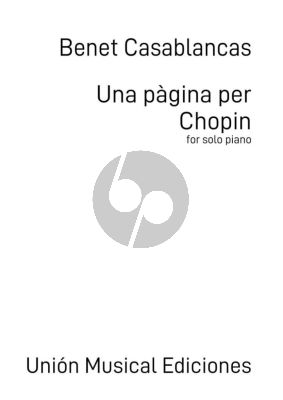 Casablancas Una Pagina per Chopin Piano solo