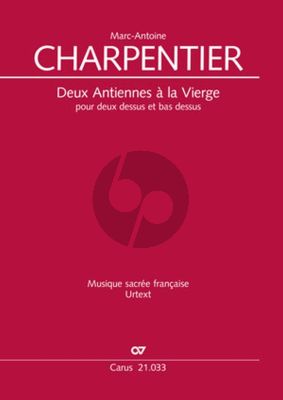 Charpentier Deux Antiennes a la Vierge H. 18 - H. 19 SSMs and Continuo (Score/Parts) (Barbara Grossmann)