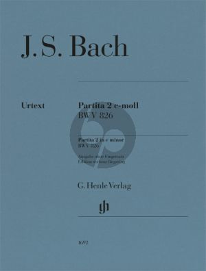 Bach Partita No.2 c-minor BWV 826 for Piano Solo (Editor: Ullrich Scheideler)