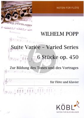 Popp Suite Variée, 6 Stücke Op. 450 Flöte und Klavier (Dieter Walter)