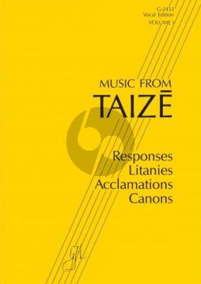 Music from Taize Vol.1 Responses, Litanies, Acclamations and Canons (Edited by Jacques Berthier) (Spiral Bound)