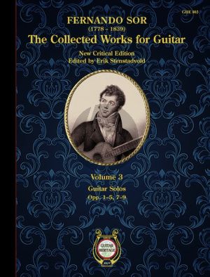 Sor The Collected Guitar Works Vol. 3 (Guitar Solos) (edited by Erik Stenstadvold)