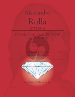 Rolla 78 Duets Volume 19 BI. 103 - 106 Violin - Viola (Prepared and Edited by Kenneth Martinson) (Urtext)