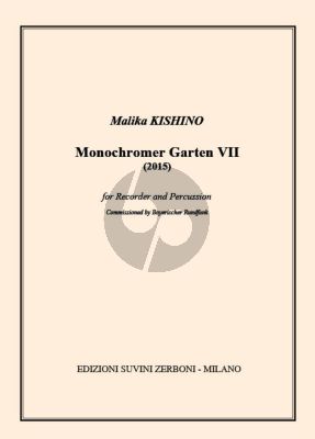 Kishino Monochromer Garten VII for Recorder (Sopranino) and Percussion (Score)