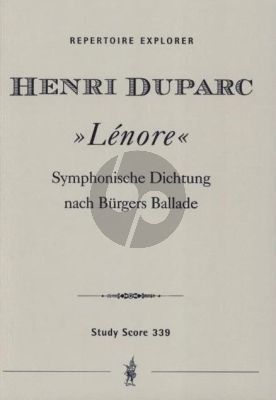 Duparc Lenore (Symphonic Poem) Studienpartitur (Sinfonische Dichtung nach Bürgers Ballade)