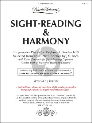 Bach Sight-Reading & Harmony for Keyboard / Theory (BachScholar Edition Vol. 14 )