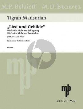 Mansurian Lied und Gebilde - Works for Viola and Percussion performance score