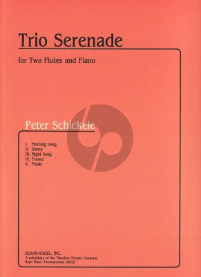 Schickele Trio Serenade for 2 Flutes and Piano (Score/Parts)