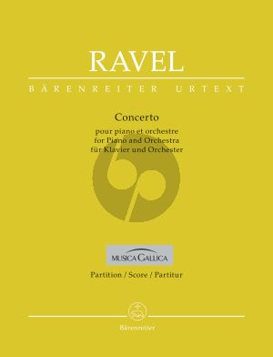 Ravel Concerto G-major for Piano and Orchestra Full Score (edited by Douglas Woodfull-Harris)