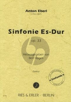 Erler Sinfonie Es-Dur op. 33 für Orchester - Full Score