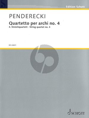Penderecki String Quartet no.4 Score and Parts