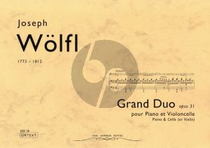 Wolfl Grand Duo (1804) Op.31 for Cello and Piano (Urtext)