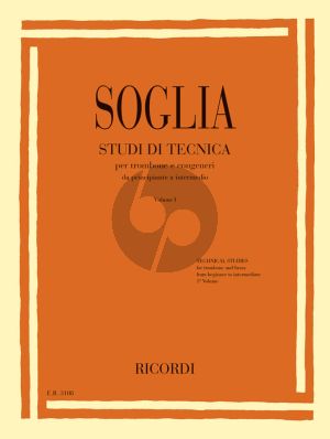 Soglia Studi di Technica - Technical Studies for Trombone and Brass Vol. 1