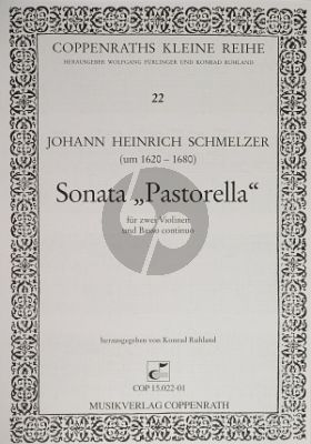 Schmelzer Sonata pastorella 2 Violinen und Bc (Partitur) (Konrad Ruhland)