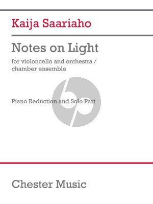 Saariaho Notes On Light for Cello and Chamber Ensemble (piano reduction)