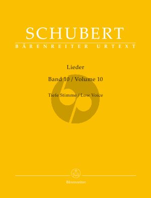 Schubert Lieder Volume 10 for Low Voice (edited by Walther Dürr)