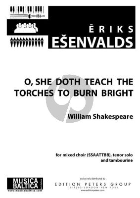 Esenvalds O, She Doth Teach the Torches to Burn Bright SSAATTBB, Tenor Solo and Tambourine