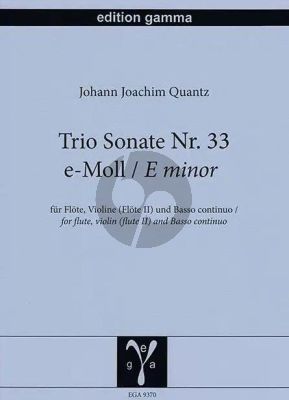 Quantz Trio Sonate No. 33 e-Moll für Flöte, Violine und Basso continuo (Part./Stimmen) (Rudolfr Lück)