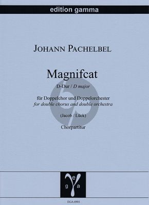 Pachelbel Magnificat D-Dur für Doppelchor und Doppelorchester (Chorpartitur) (Rudolf Lück)
