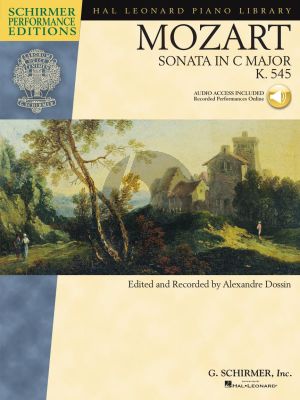 Mozart Sonata C-major KV 545 Piano solo (Book with Audio online) (edited by Alexandre Dossin)