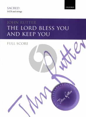 Rutter The Lord Bless You and Keep You for SATB and Strings - Full Score