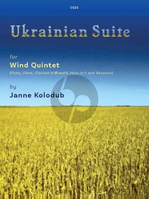 Kolodub Ukrainian Suite for Wind Quintet Flute, Oboe, Clarinet in B flat and A, Horn in F and Bassoon Score and Parts (Edited by Chris and Frances Nex)