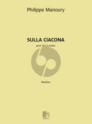 Manoury Sulla Ciacona Violon-Alto et Violoncelle (Part./Parties)