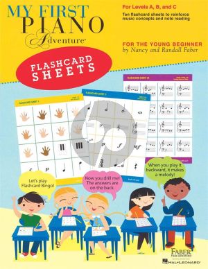 Faber My First Piano Adventure for the Young Beginner - Flashcard Sheets for Levels A, B and C