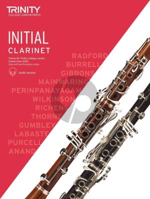 Trinity College London Clarinet Exam Pieces Initial Grade from 2023 (Book with Audio online)