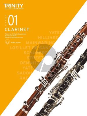 Trinity College London Clarinet Exam Pieces Grade 1 from 2023 (Book with Audio online)