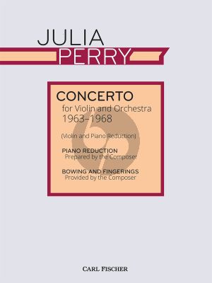 Perry Concerto for Violin and Orchestra (piano reduction)