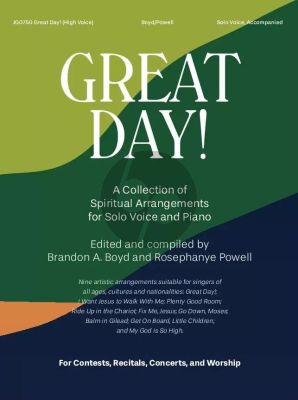 Great Day - A Collection of Solo Spiritual Arrangements for Solo High Voice and Piano (arr. Brandon A. Boyd, Rosephanye Powell)