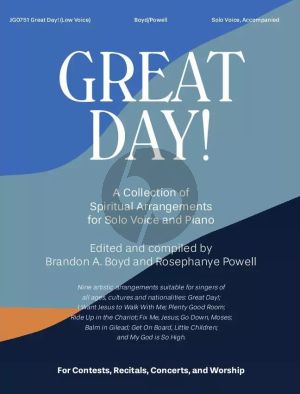 Great Day - A Collection of Solo Spiritual Arrangements for Solo Low Voice and Piano (arr. Brandon A. Boyd, Rosephanye Powell)