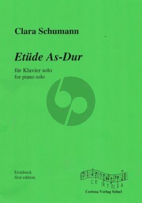 Schumann Etude As-Dur fur Klavier (Erstausgabe)