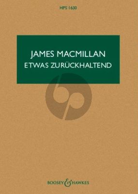 MacMillan Etwas zurückhaltend for String Quartet (Study Score)