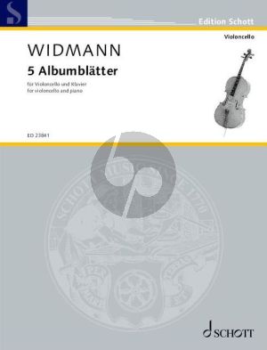 Widmann 5 Albumblätter Version for Violoncello and Piano (after the original version for violoncello and orchestra)